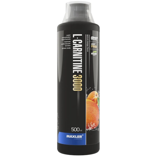 L- Carnitine 3000, 500 мл, абрикос Maxler